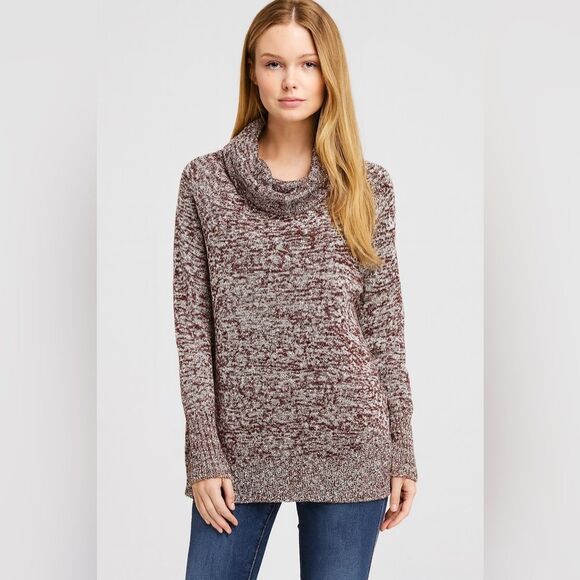 Leo & Nicole Maroon Marled Cowl Neck
Pullover Sweater Top Size S - Picture 1 of 10